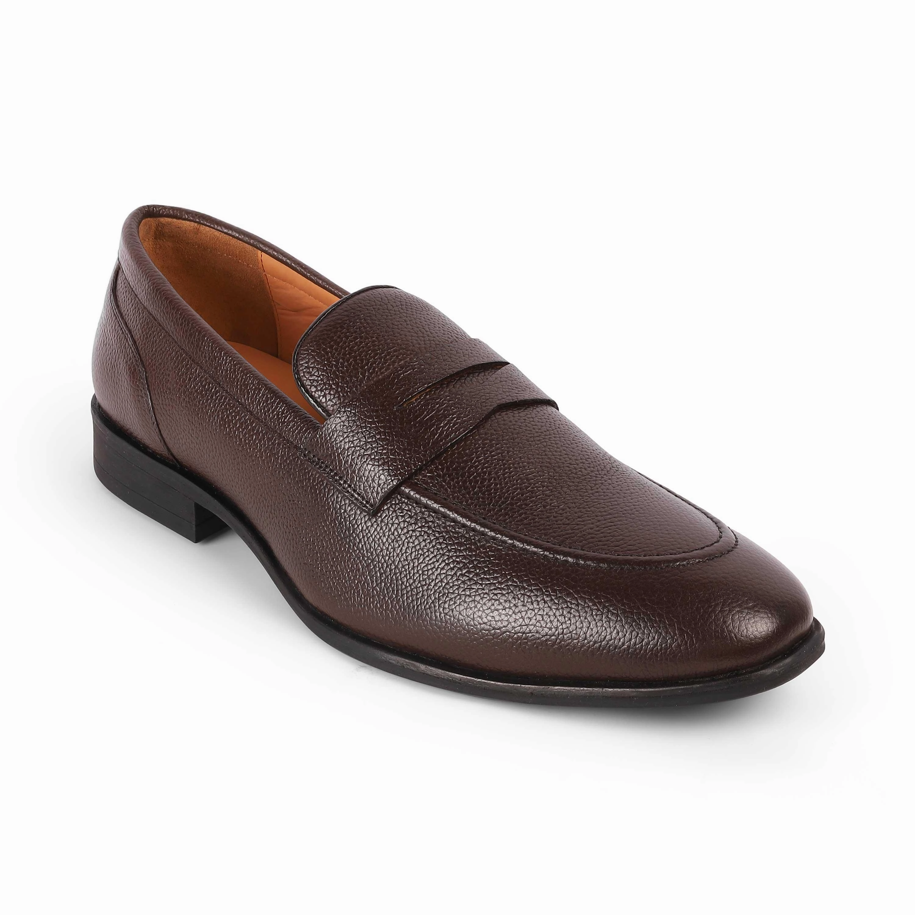 Basket Weave Loafers Tresmode Aris Brown Men's Leather Penny Loafers