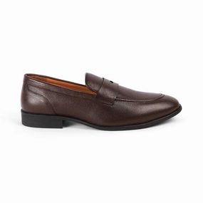 Row Loafers Tresmode Aris Brown Men's Leather Penny Loafers