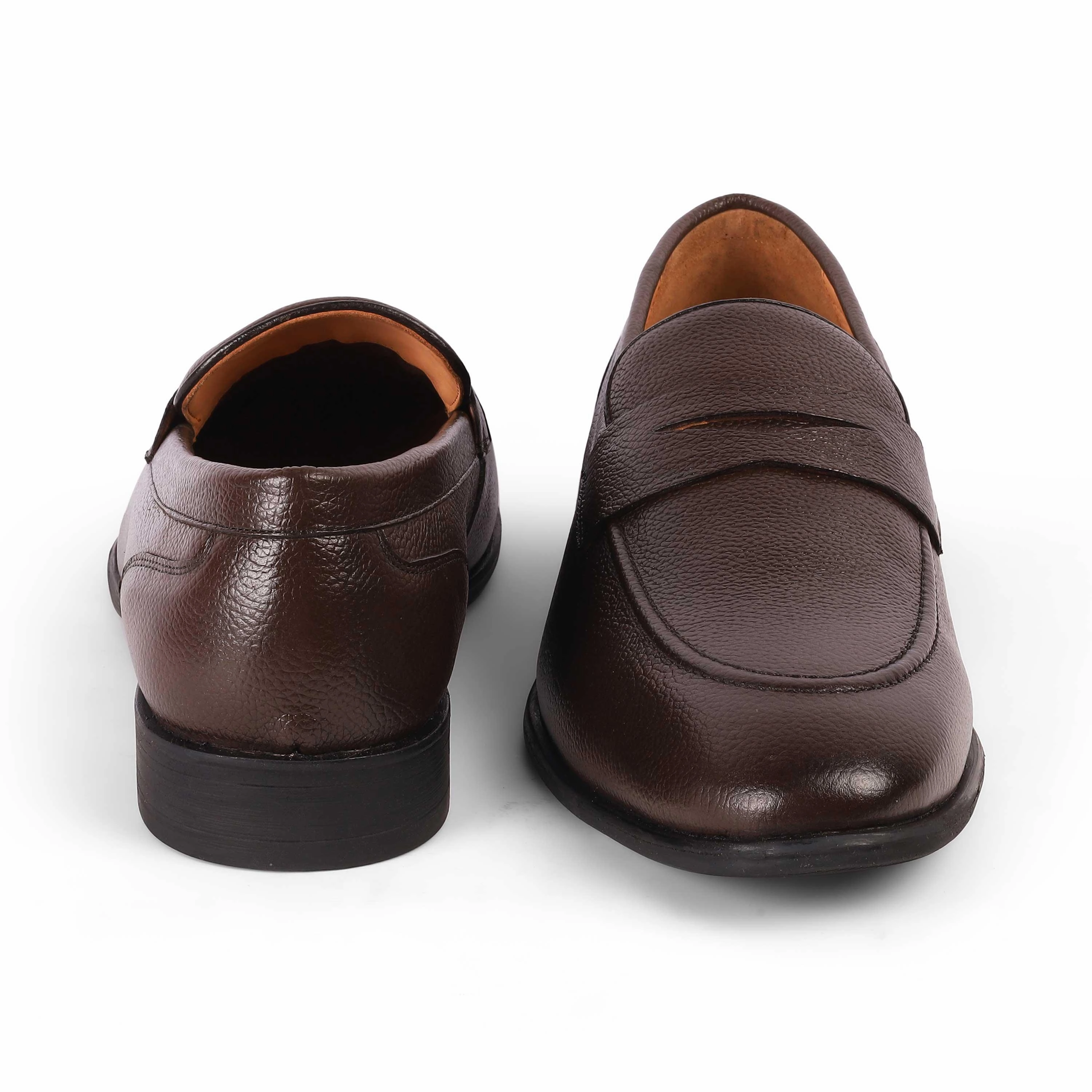 Tresmode Aris Brown Men's Leather Penny Loafers Loafers For Linen Pants