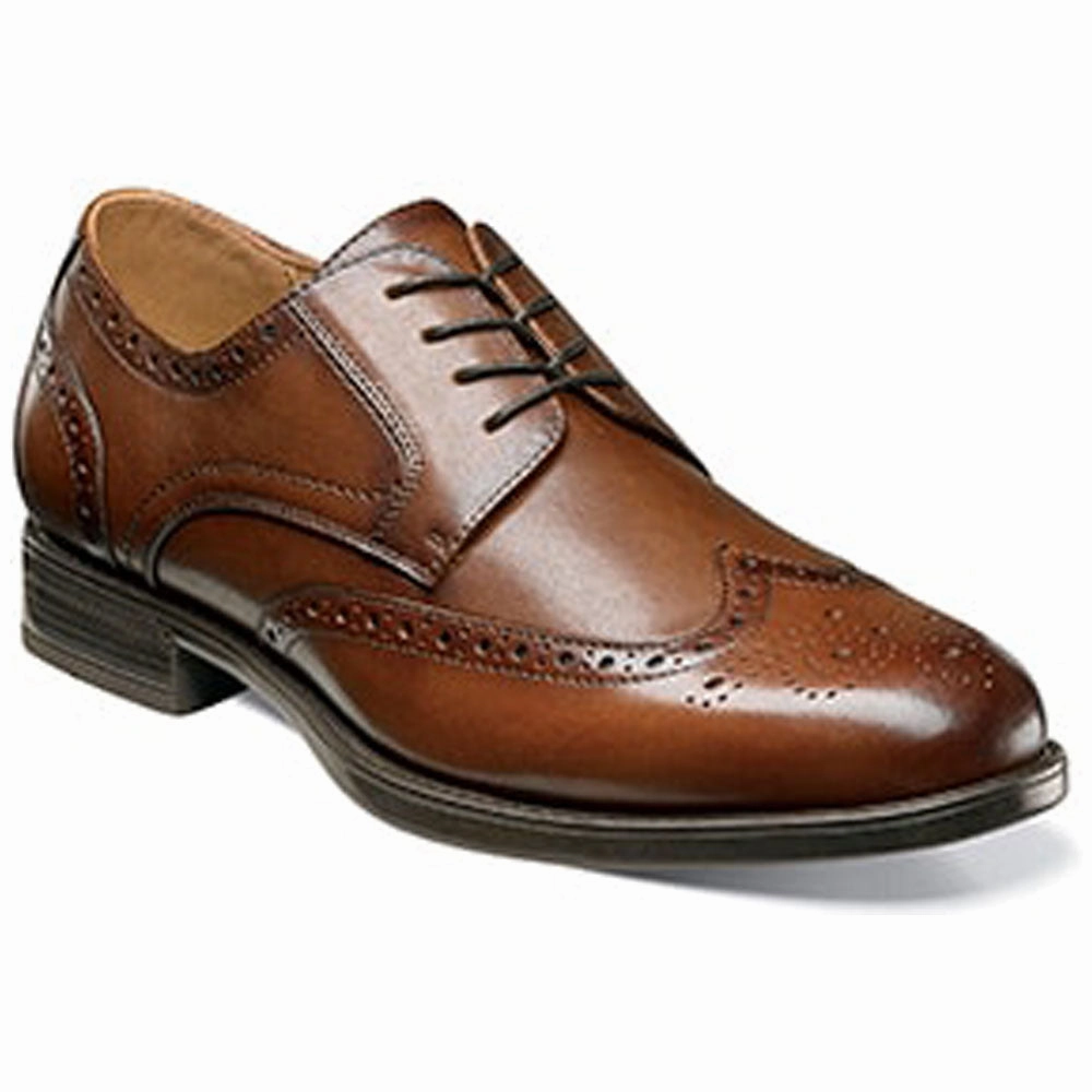 Florsheim Midtown Wingtip Oxford Cognac Leather (Men's) Plain Toe Vs Cap Toe Oxford