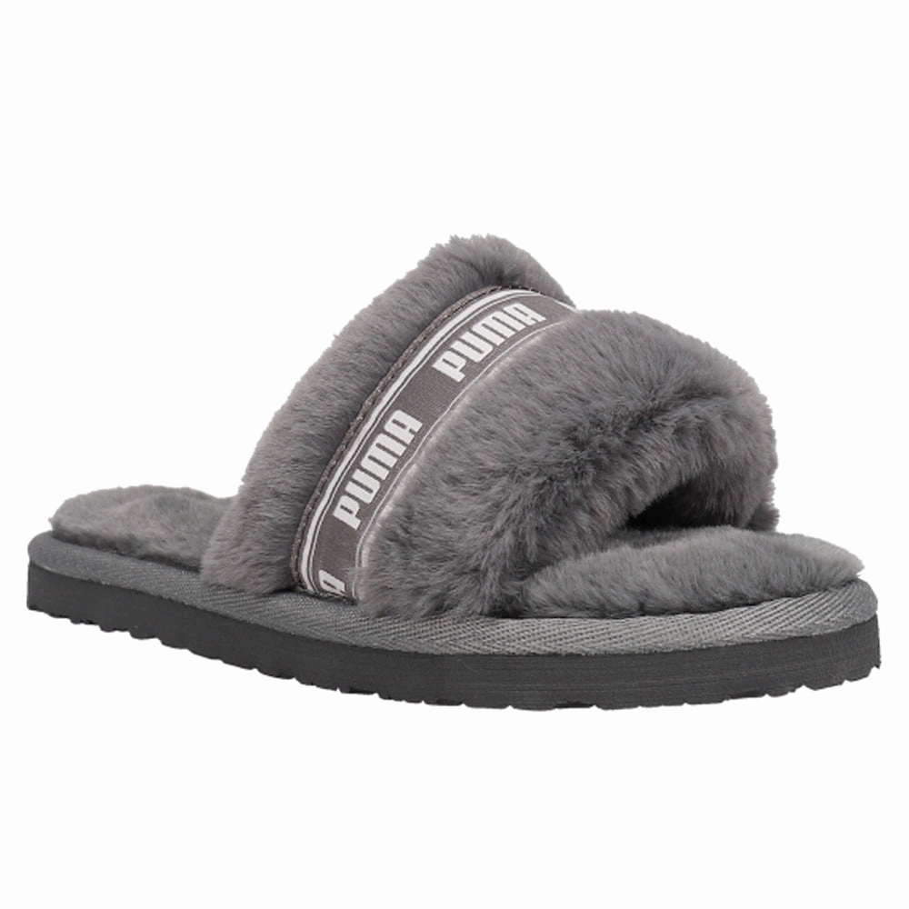 Sandals Factory Outlet Fluff Slide Slippers (Little Kid-Big Kid)