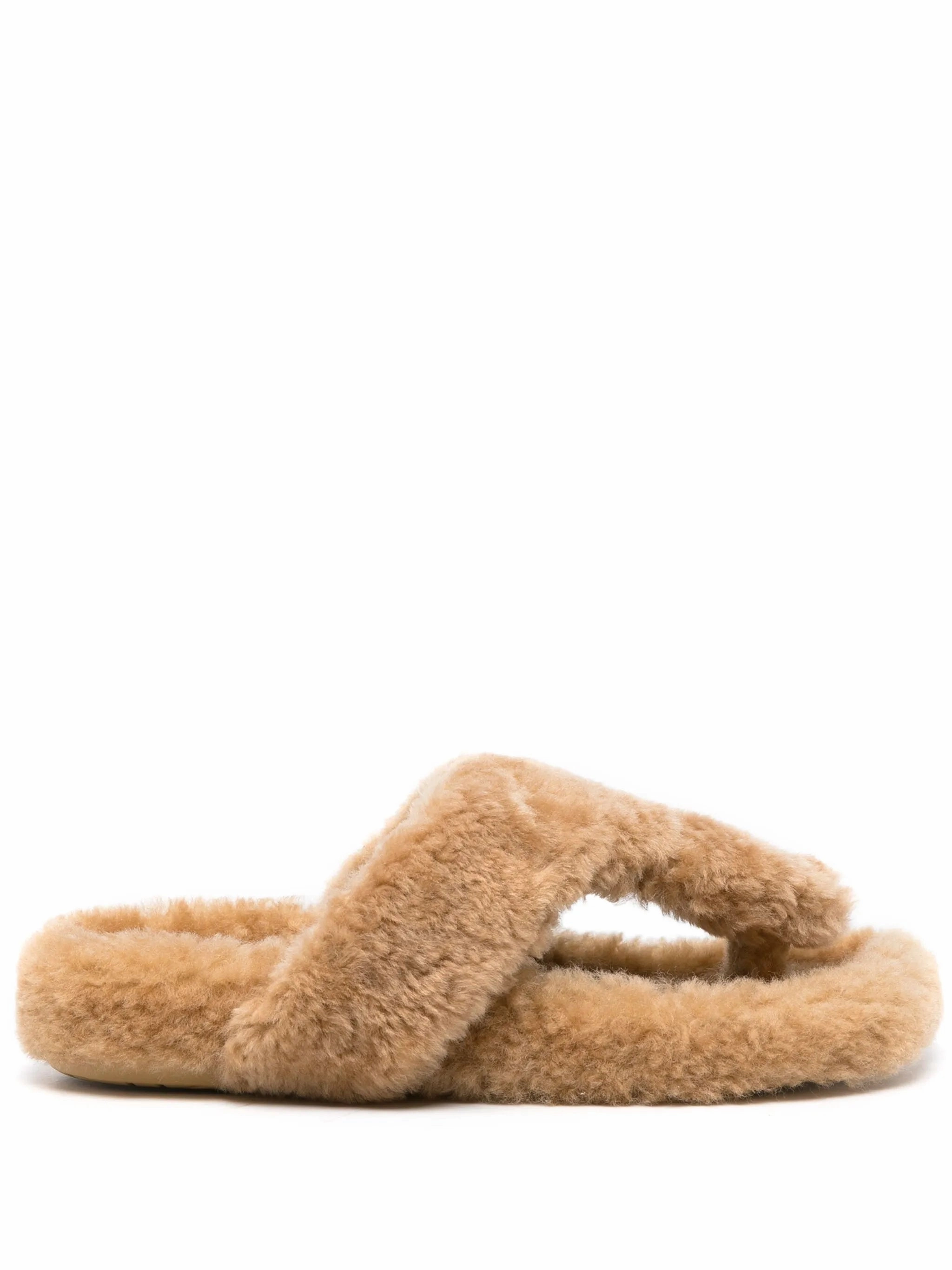 World's Softest Slippers Ease Toe post shearling sandals