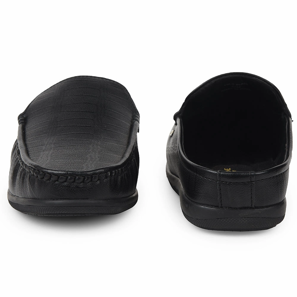 Fortune Black Casual Loafers For Mens VSL-6 By Liberty Jewelled Loafers