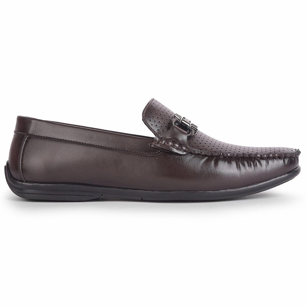 Fortune Brown Casual Loafers For Men HML-10E By Liberty Mesh Loafers