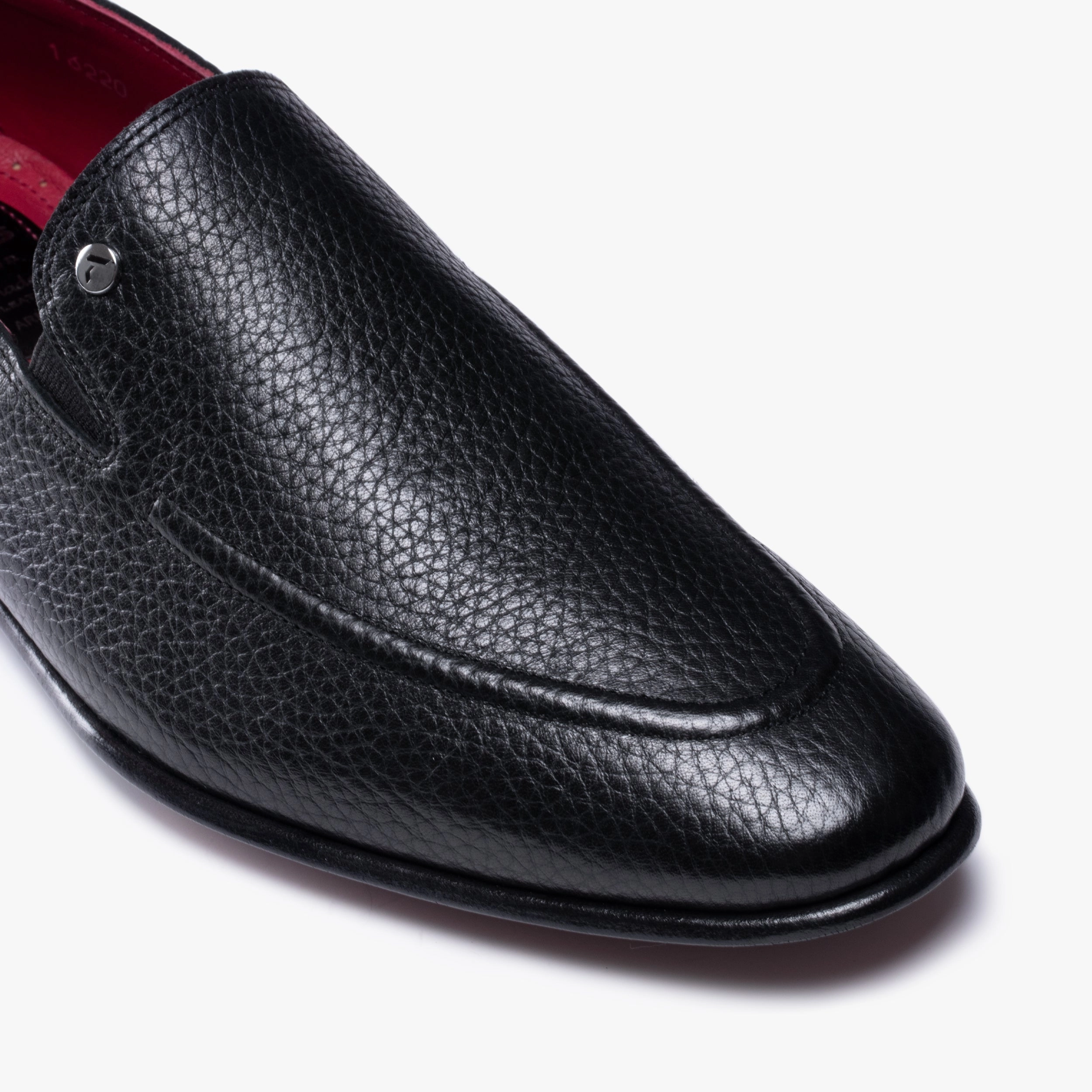 Ladies Penny Loafers Mens Black Deer Leather Loafer