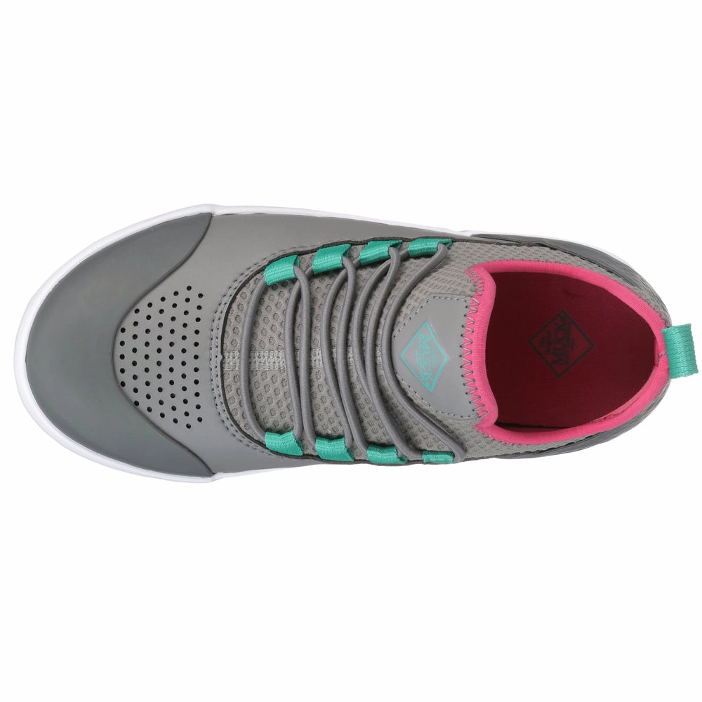 White Hoka Sneakers Summer Solstice Bungee Perforated Lace Up Sneakers (Little Kid-Big Kid)