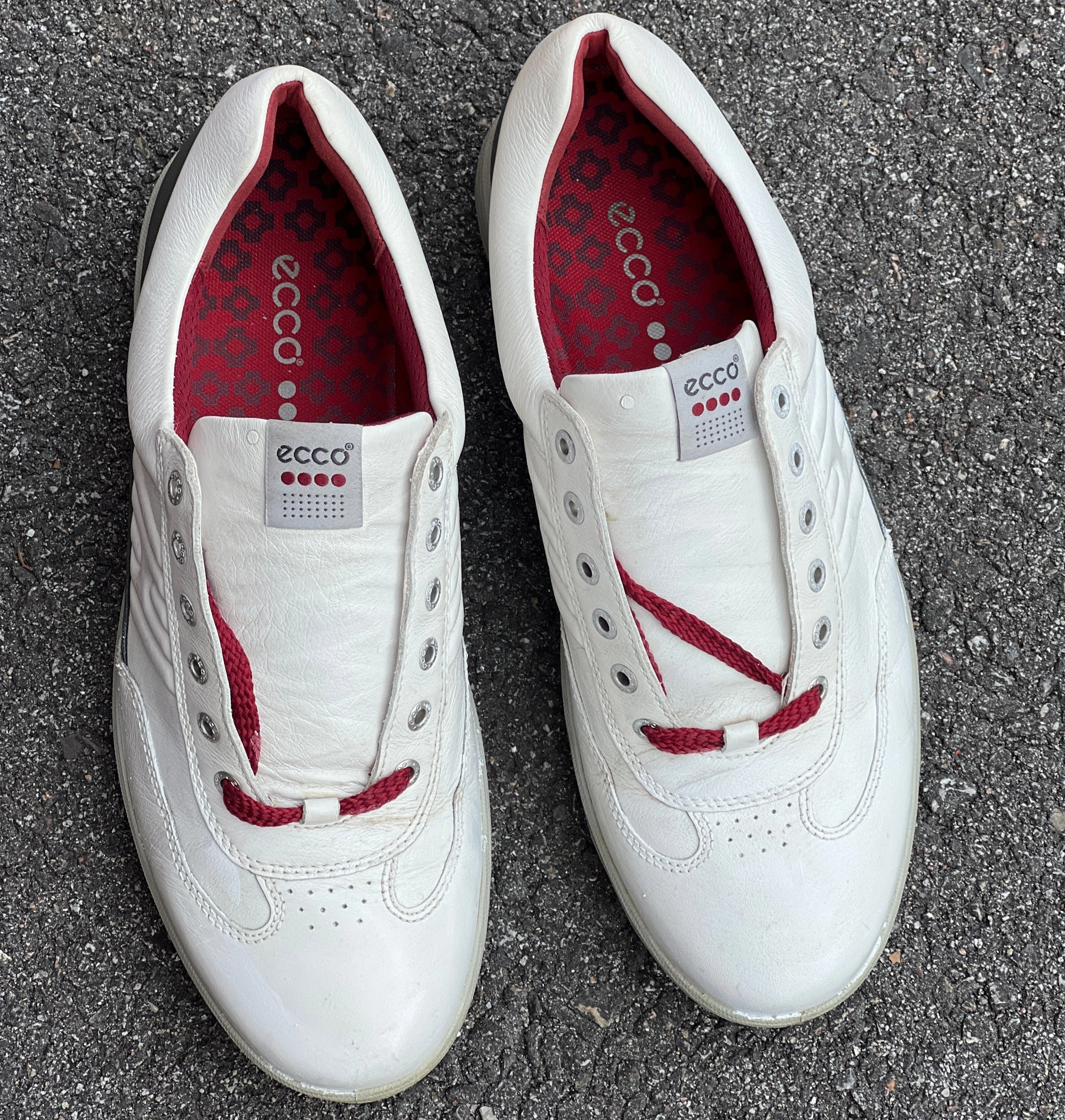 Mens Ecco  Premier Cleat-less Golf Shoe 45EU White/ Grey Hydromax  Leather Shoes Palm Desert