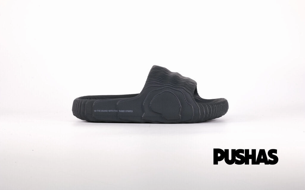 Adilette 22 Slides 'Carbon Black' (2022) Diabetic Slippers