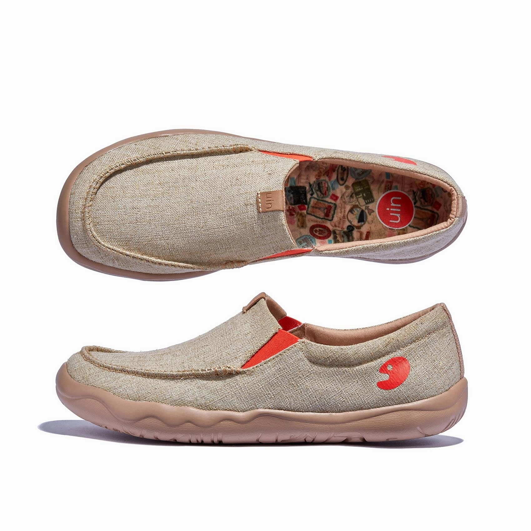 Light Khaki Nerja Men Leather Loafers On Sale