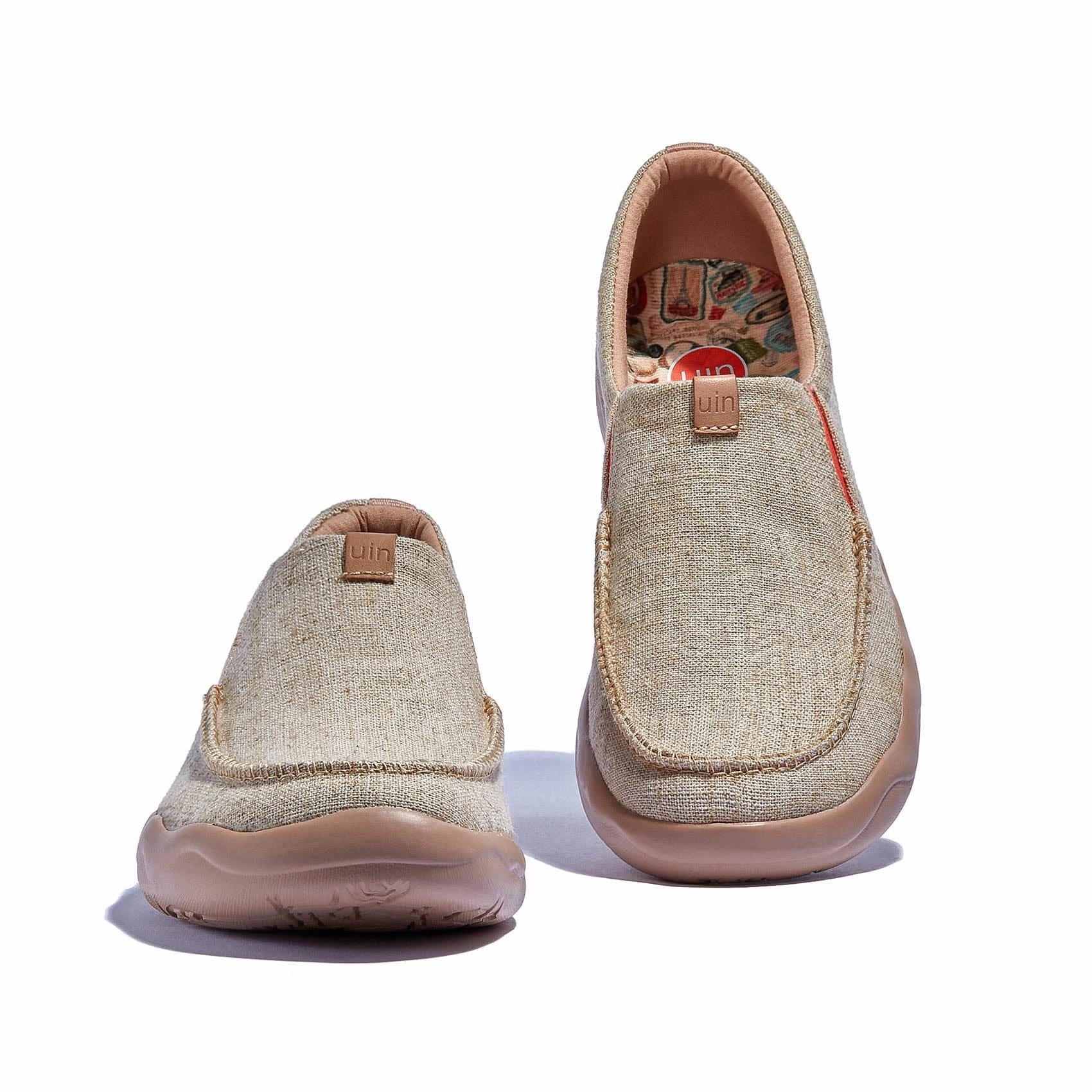 Pink Suede Loafers Light Khaki Nerja Men