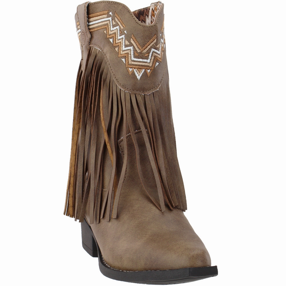 Fringes Snip Toe Cowboy Boots (Little Kid-Big Kid) Pro Logger Boots