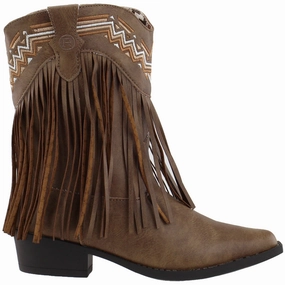Fringes Snip Toe Cowboy Boots (Little Kid-Big Kid) Boots Gore-tex