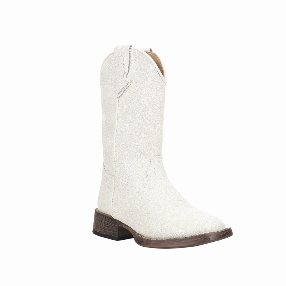 Outfits With Dresses And Boots Galore Glitter Square Toe Cowboy Boots (Little Kid)