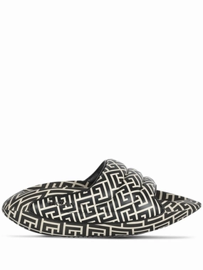 B-IT monogram-print slides Bob Barker Slippers