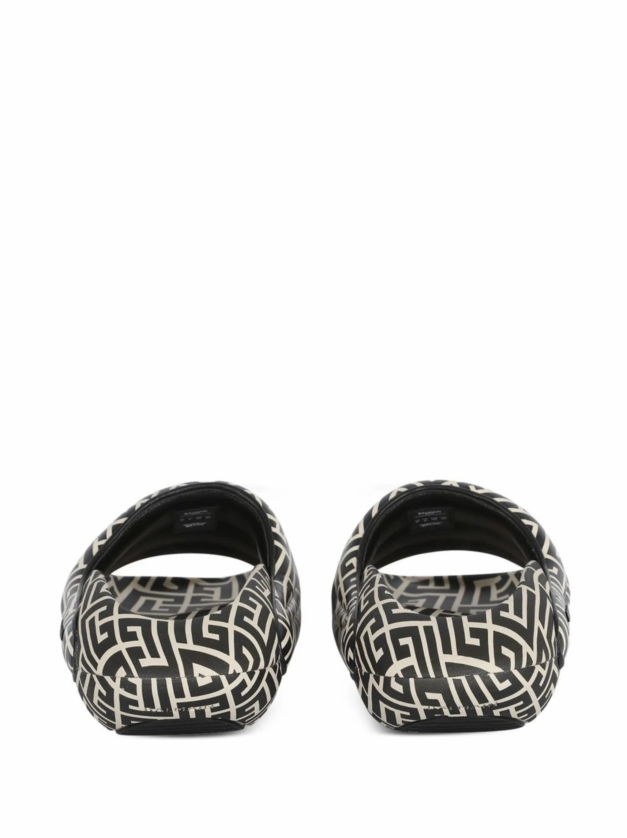 B-IT monogram-print slides Soft Bottom Slippers