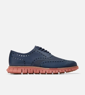 Men's ZERGRAND Remastered No Stitch Wingtip Oxfords Boat Oxfords