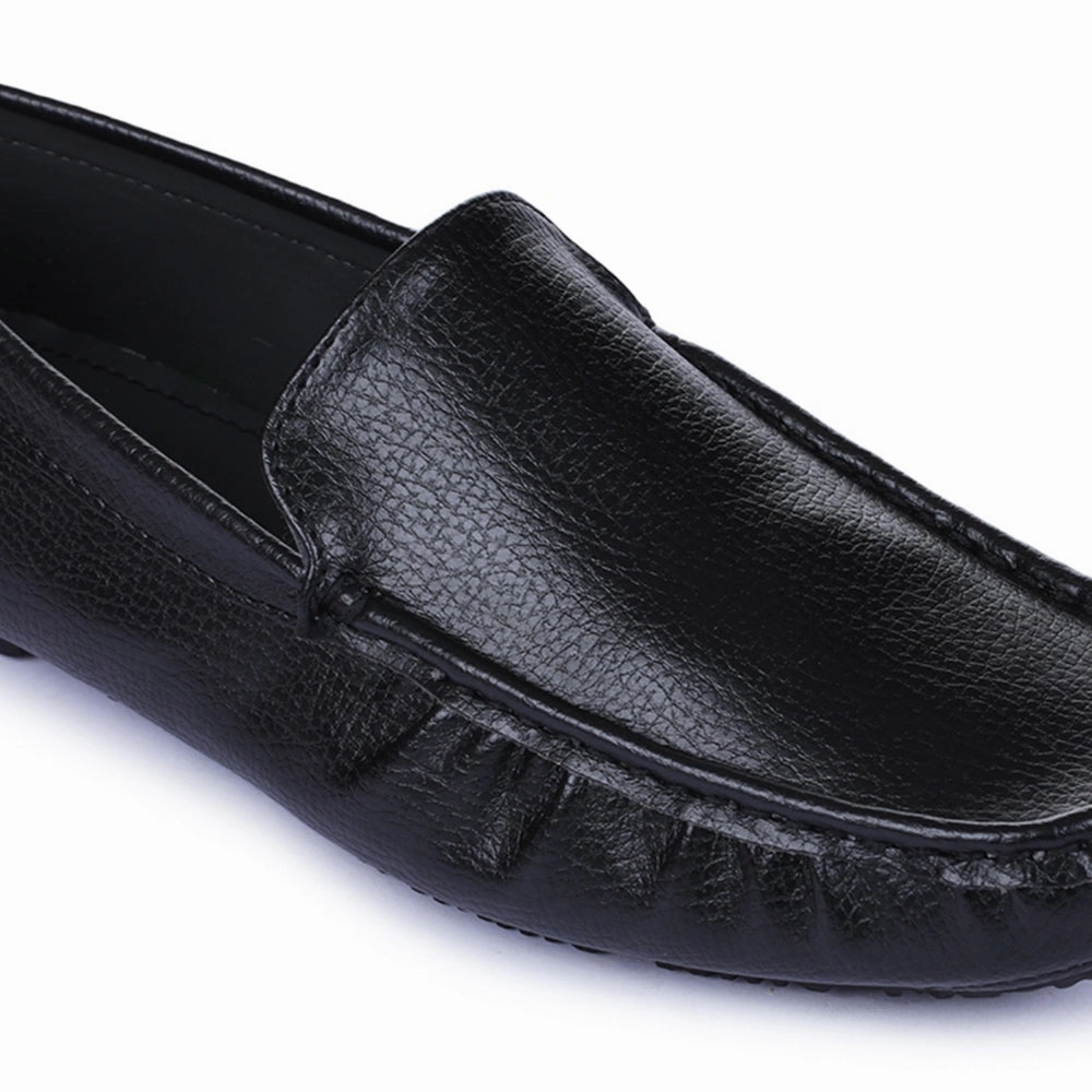 Gliders Black Casual Loafer Shoes For Men 2101-01 By Liberty Cute Socks For Loafers