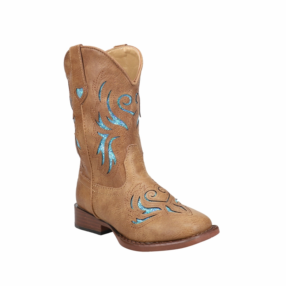 Glitter Breeze Square Toe Cowboy Boots (Little Kid-Big Kid) Hunter Play Short Rain Boots