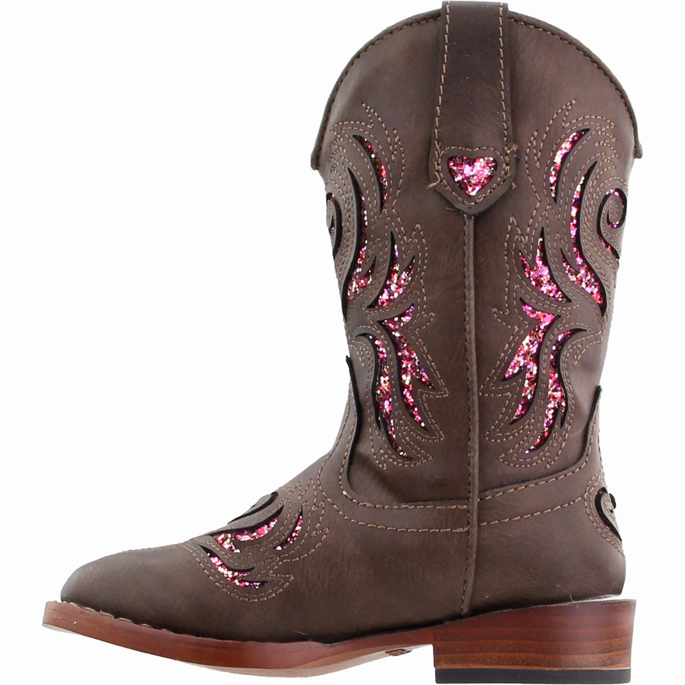 Glitter Breeze Square Toe Cowboy Boots (Little Kid-Big Kid) Patrol Boots