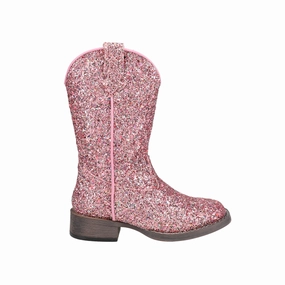 Boots Without Heels Glitter Galore Square Toe Cowboy Boots (Little Kid)