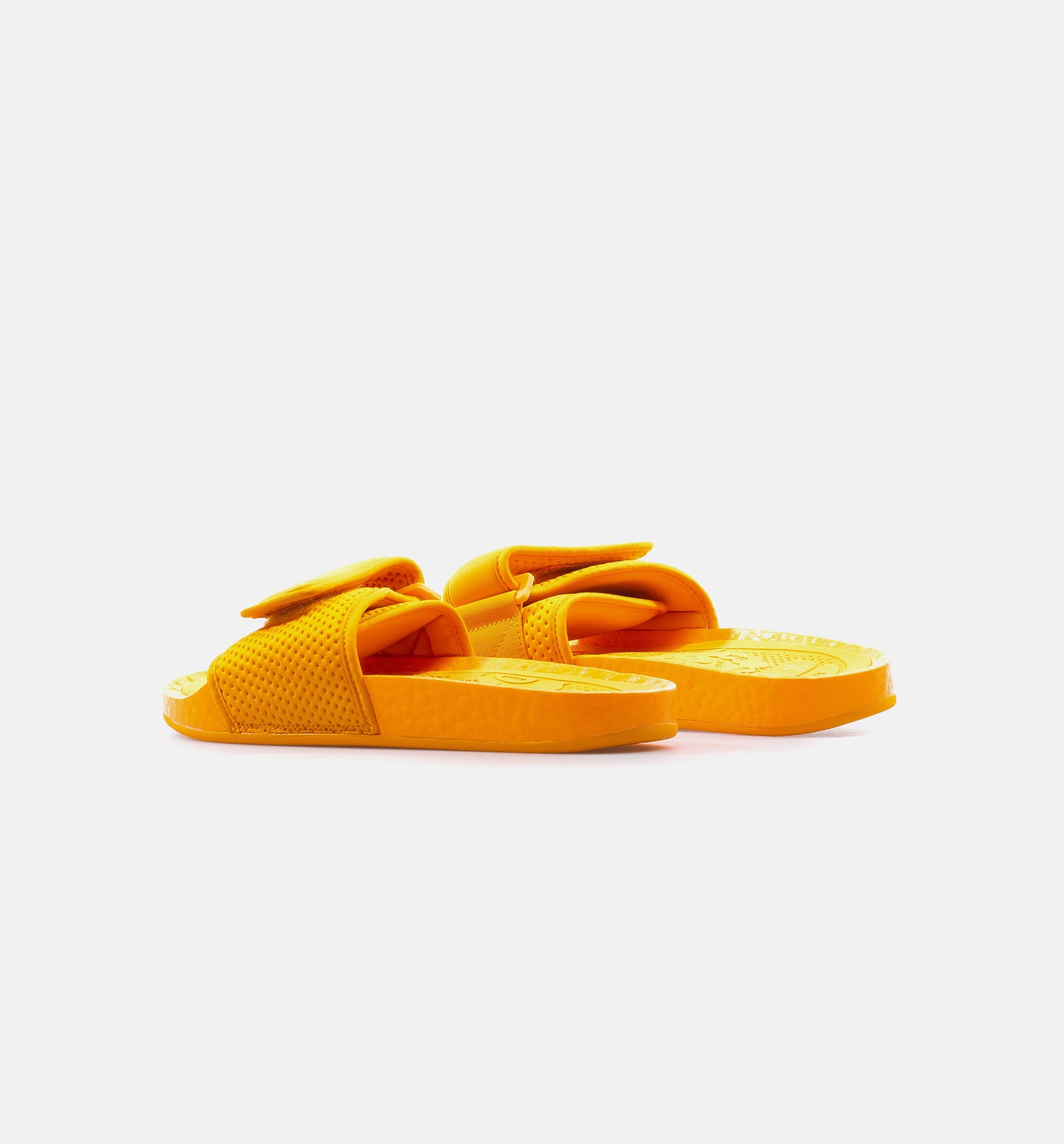 Pharrell Williams Boost Mens Slides - Orange Slippers Suede Sole