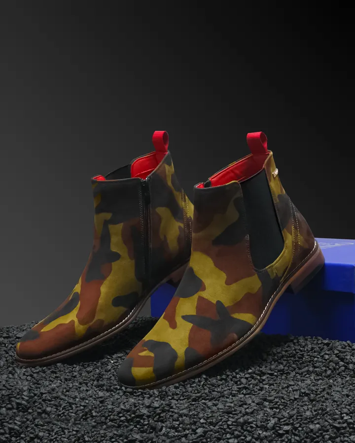 Staud Wally Chelsea Boots Tayno The Victorian Camoflage Green