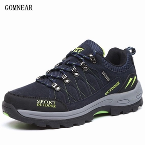 GOMNEAR Men's Hiking Shoes Male Outdoor Shoes Hiking Antiskid Breathable Trekking Shoes Hunting Tourism Mountain Sneakers Boots Shoes For Marathon Running
