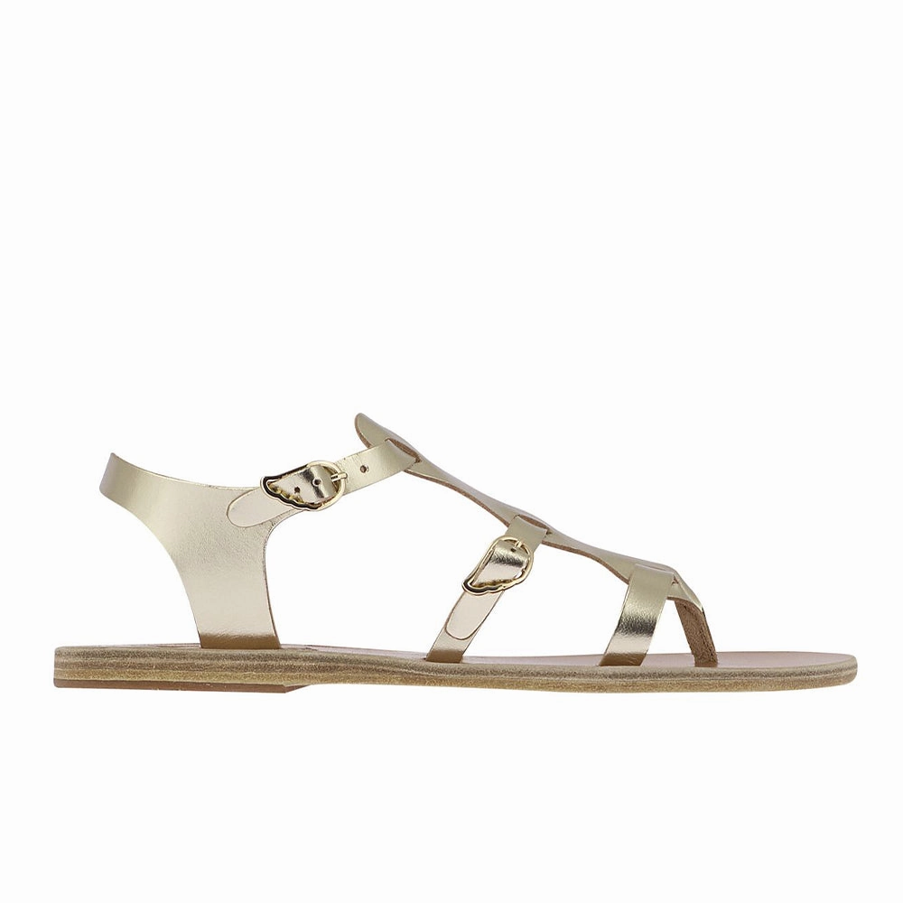 Grace Kelly Platinum Flowery Sandals