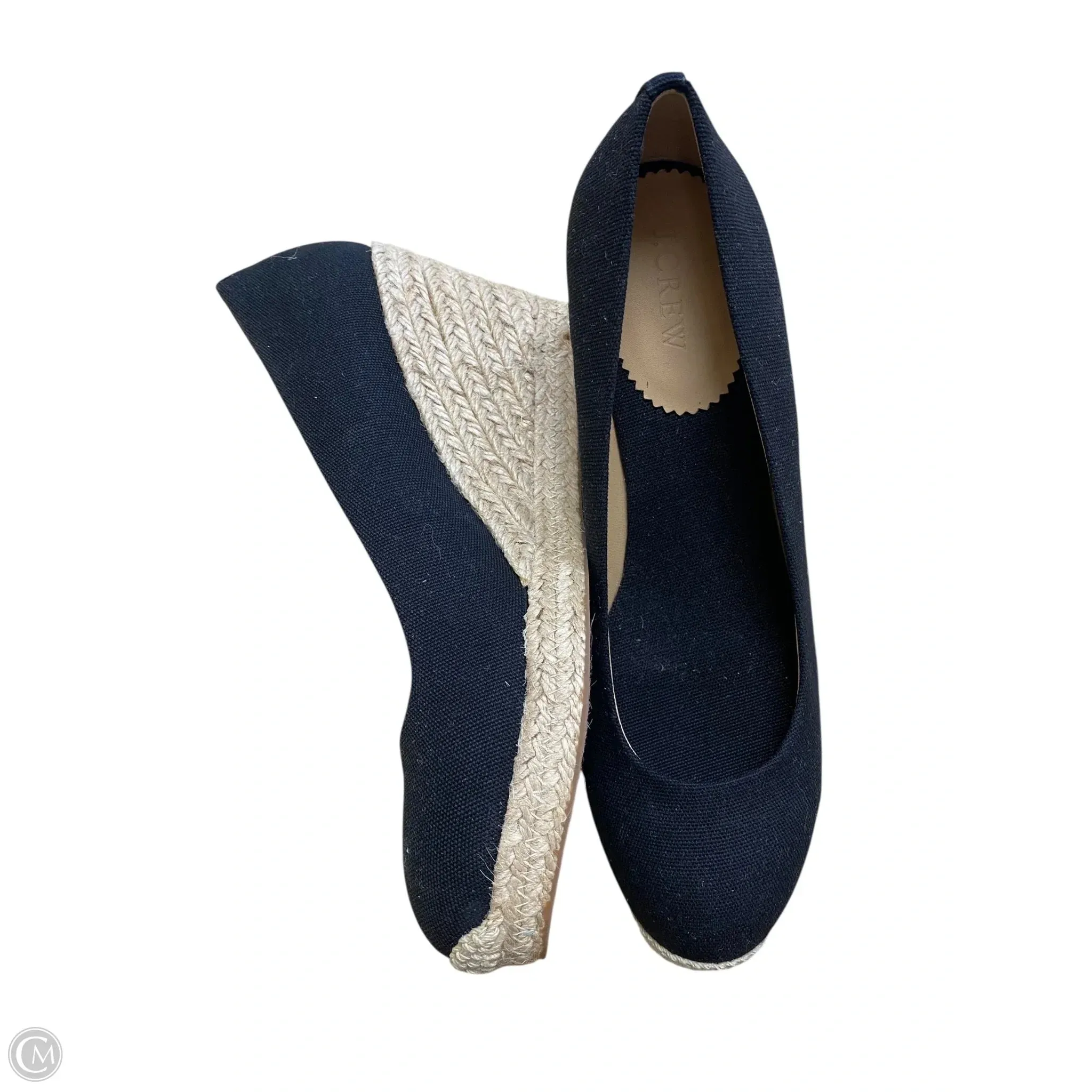 High Heeled Wedges Shoes Heels Wedge By J. Crew In Black, Size: 10