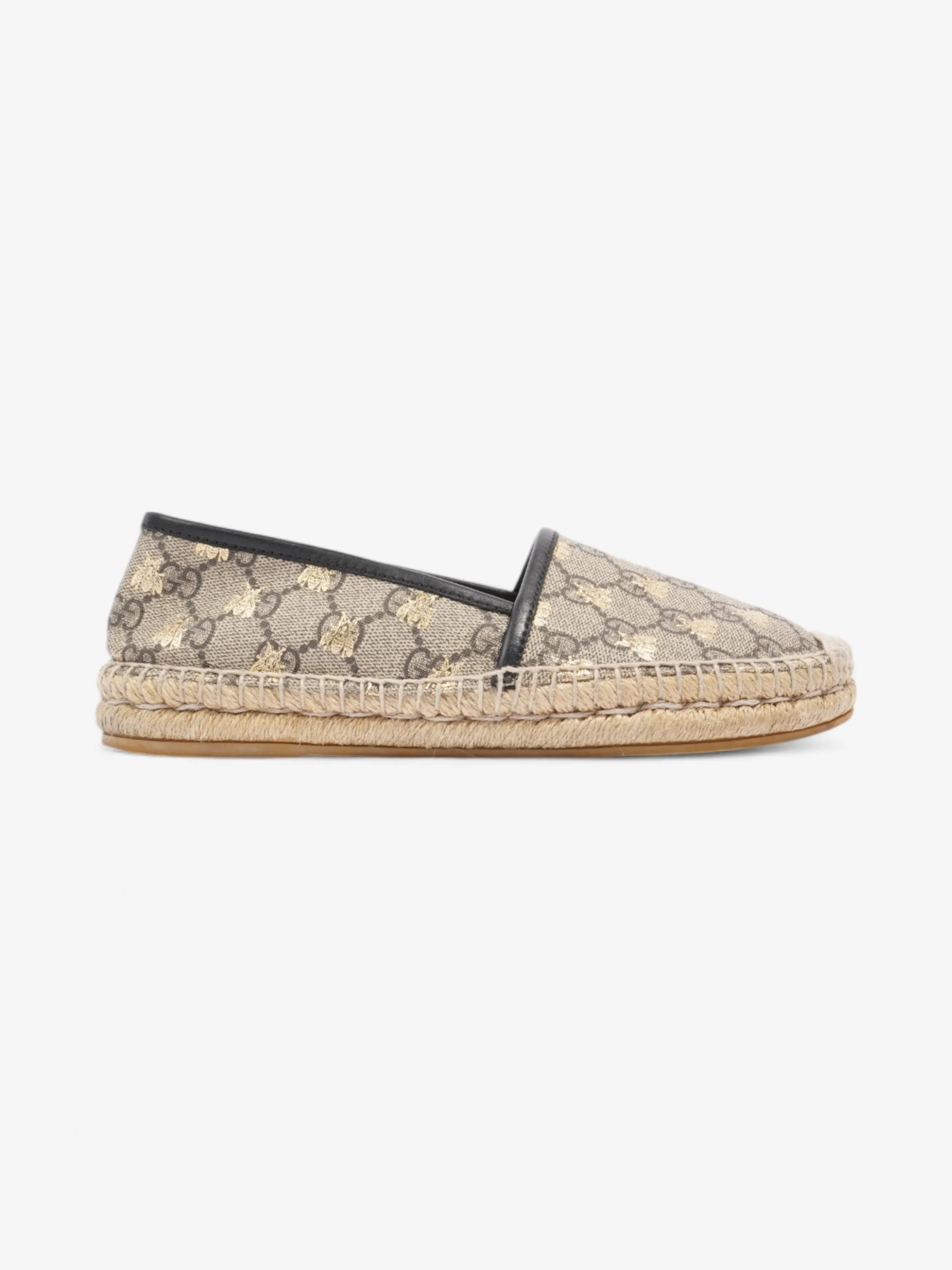 Franca Espadrille Gucci GG Bee Espadrille GG Supreme / Gold Canvas EU 36.5 UK 3.5