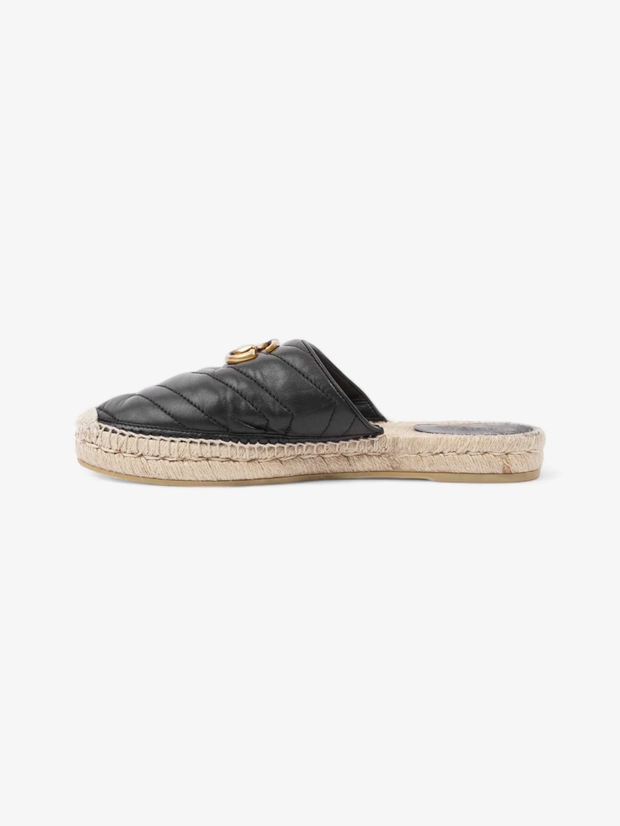 Burberry Leather Espadrilles Gucci GG Flat Espadrille Black Leather EU 38 UK 5