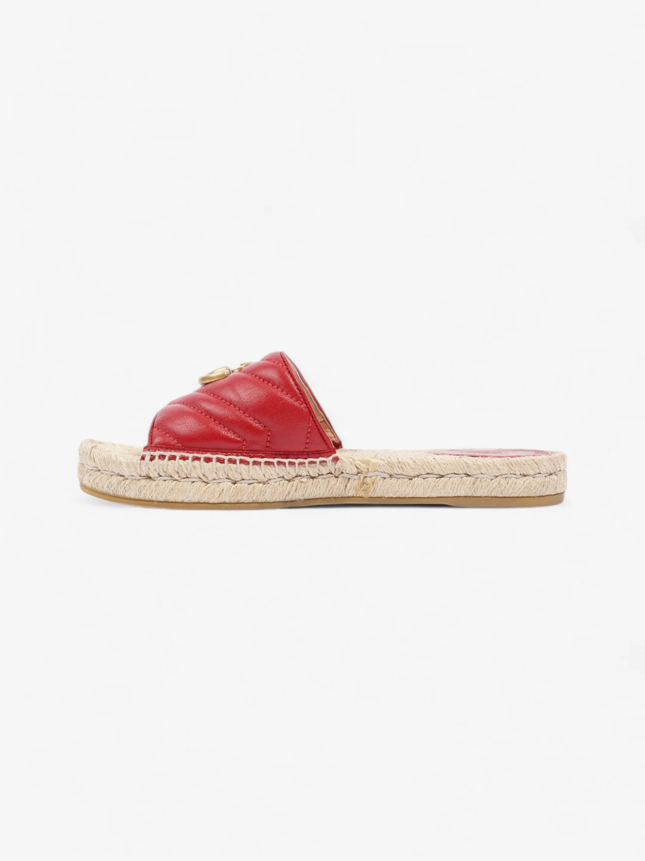 Espadrilles Brunello Cucinelli Gucci GG Marmont Espadrilles Red Leather EU 38 UK 5