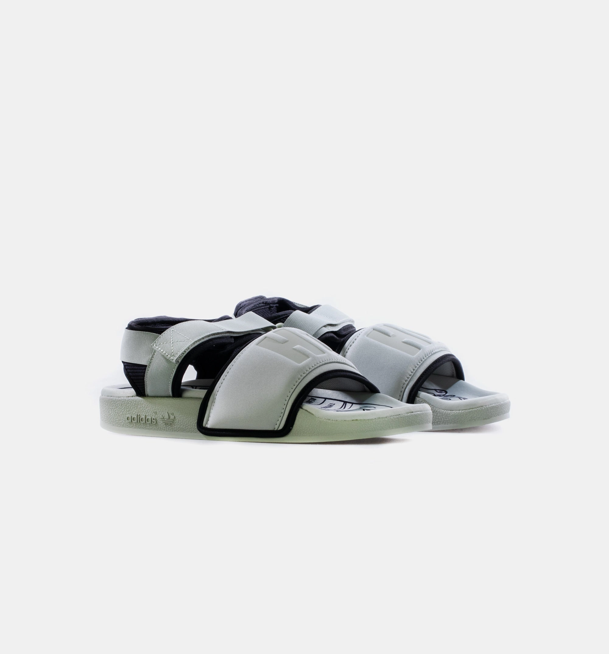 Pharrell Williams Adilette 2.0 Slides Mens Sandals - Halo Green Scuffette Slippers Sand