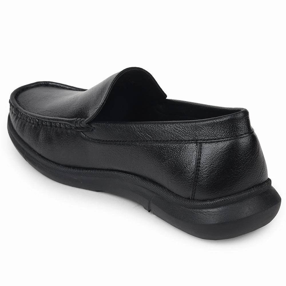 Healers Black Formal Loafers For Mens VSL-3 By Liberty Snaffle Smooth Leather Kiltie Loafers