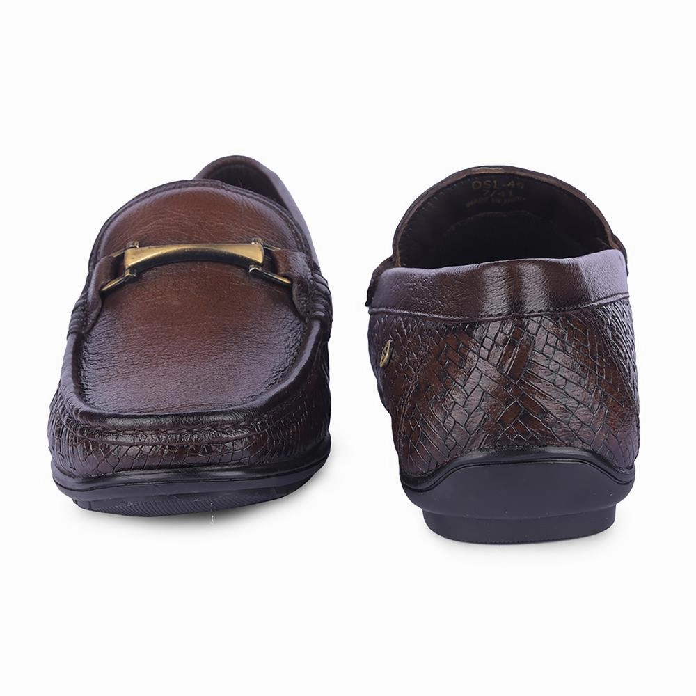 Healers By Liberty Mens OSL-49 Brown Formal Loafers Shoes Penny Loafers