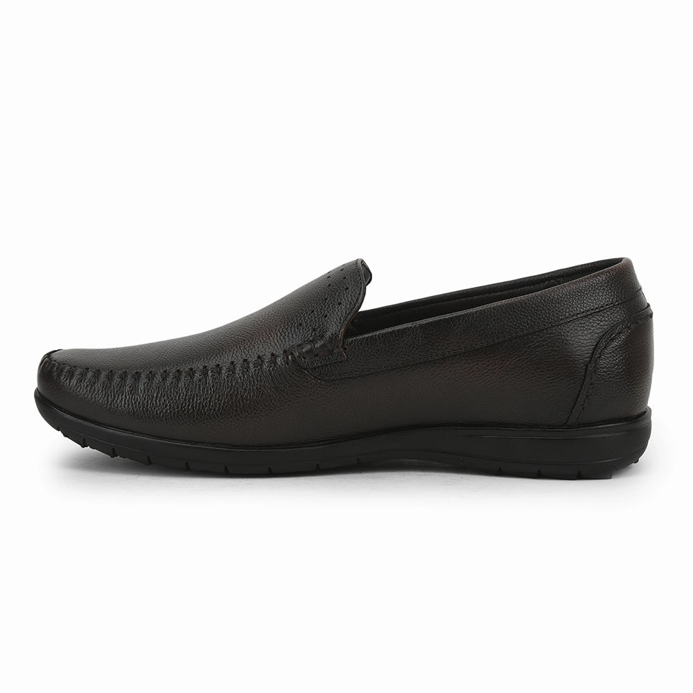Healers Casual Non lacing Loafers Shoes For Men (D.Brown) JPL-271 By Liberty Chunky Loafers Patent