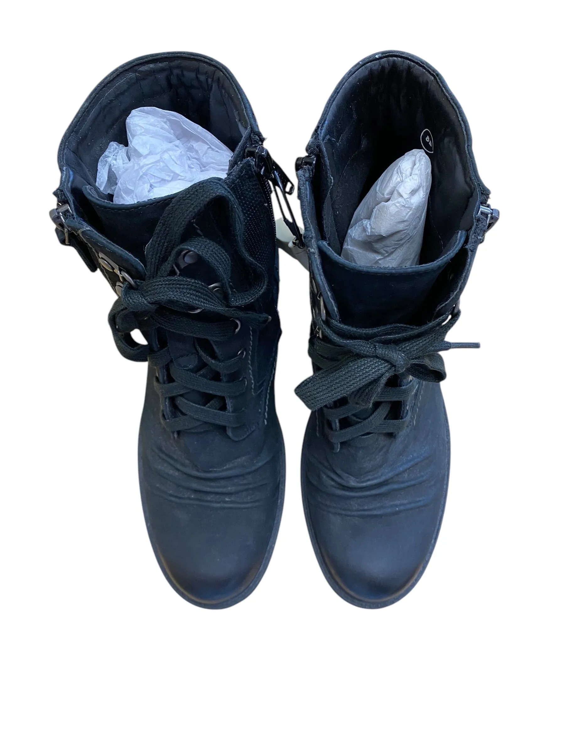 Boots Combat By Earth In Black, Size: 8 Fabric Combat Boots