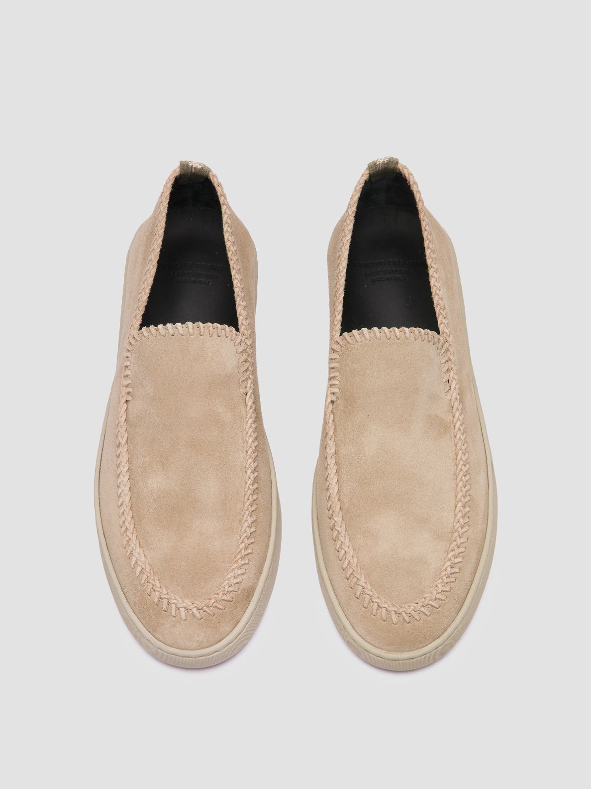 Navy Suede Loafers HERBIE 011 - Beige Suede Penny Loafers