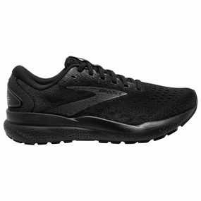 Brooks Women's 120407 020 Ghost 16 Black Black Ebony Cushion Support Running Shoes (WIDE) Company Headquarters