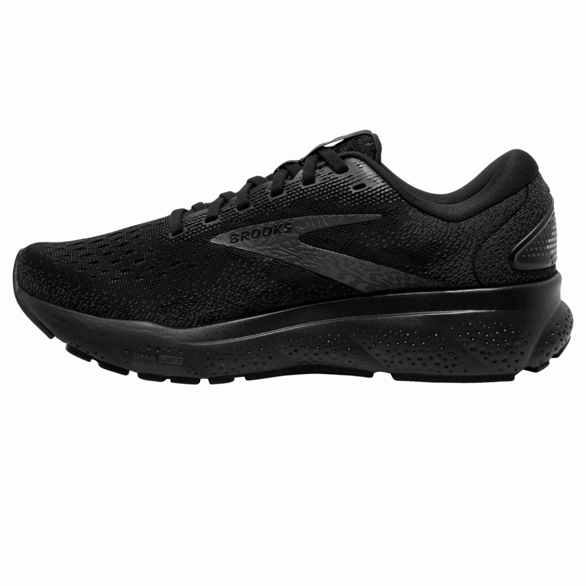 Brooks Women's 120407 020 Ghost 16 Black Black Ebony Cushion Support Running Shoes (WIDE) Netherlands