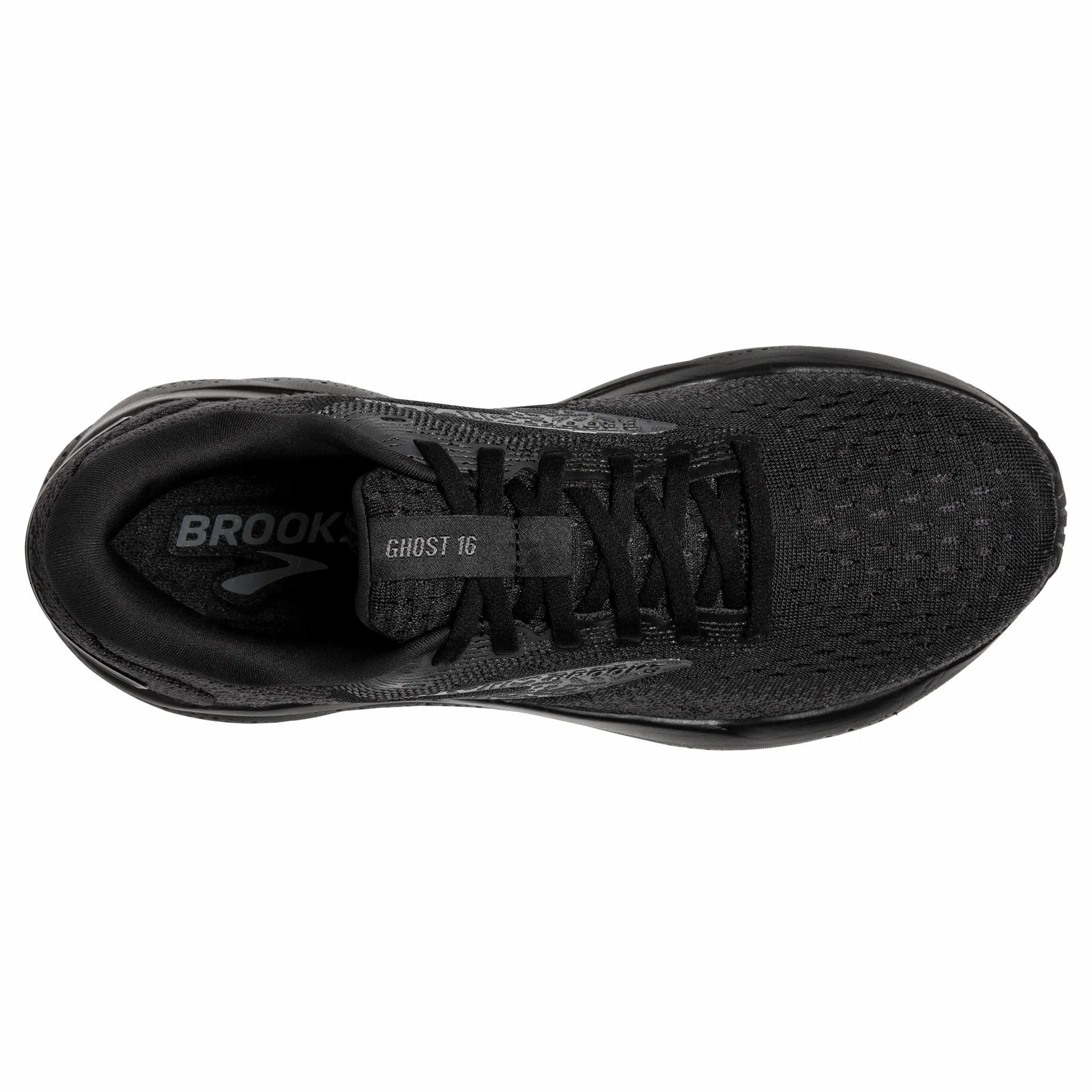 Brooks Women's 120407 020 Ghost 16 Black Black Ebony Cushion Support Running Shoes (WIDE) The Shoes