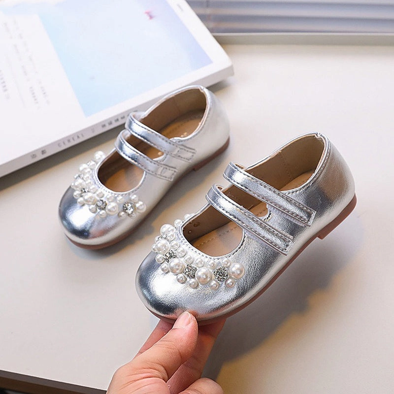 Best 2022 Pearl Princess Shoes Cute Leather Shoes