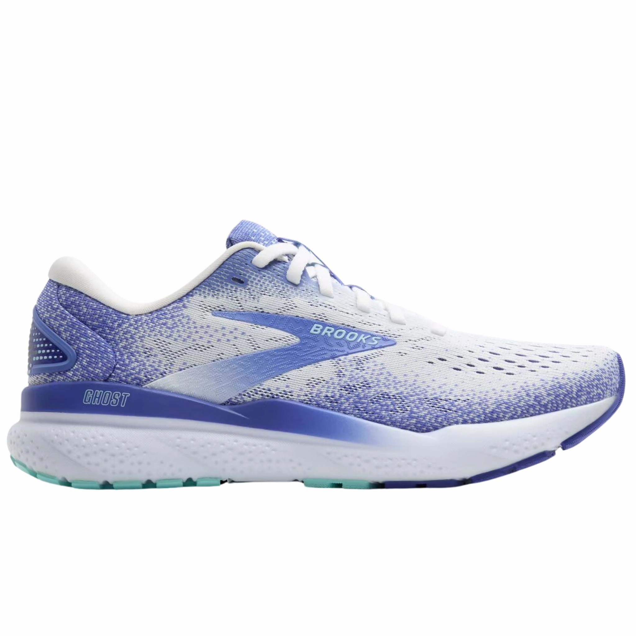 Brooks Women's 120407 152 Ghost 16 White Amparo Blue Limpet Shell Cushion Support Running Shoes Best Shoes For Gym And Running