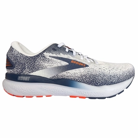Barbie Shoes Brooks Men's 110418 130 Ghost 16 White Peacoat Orange Cushion Support Running Shoes