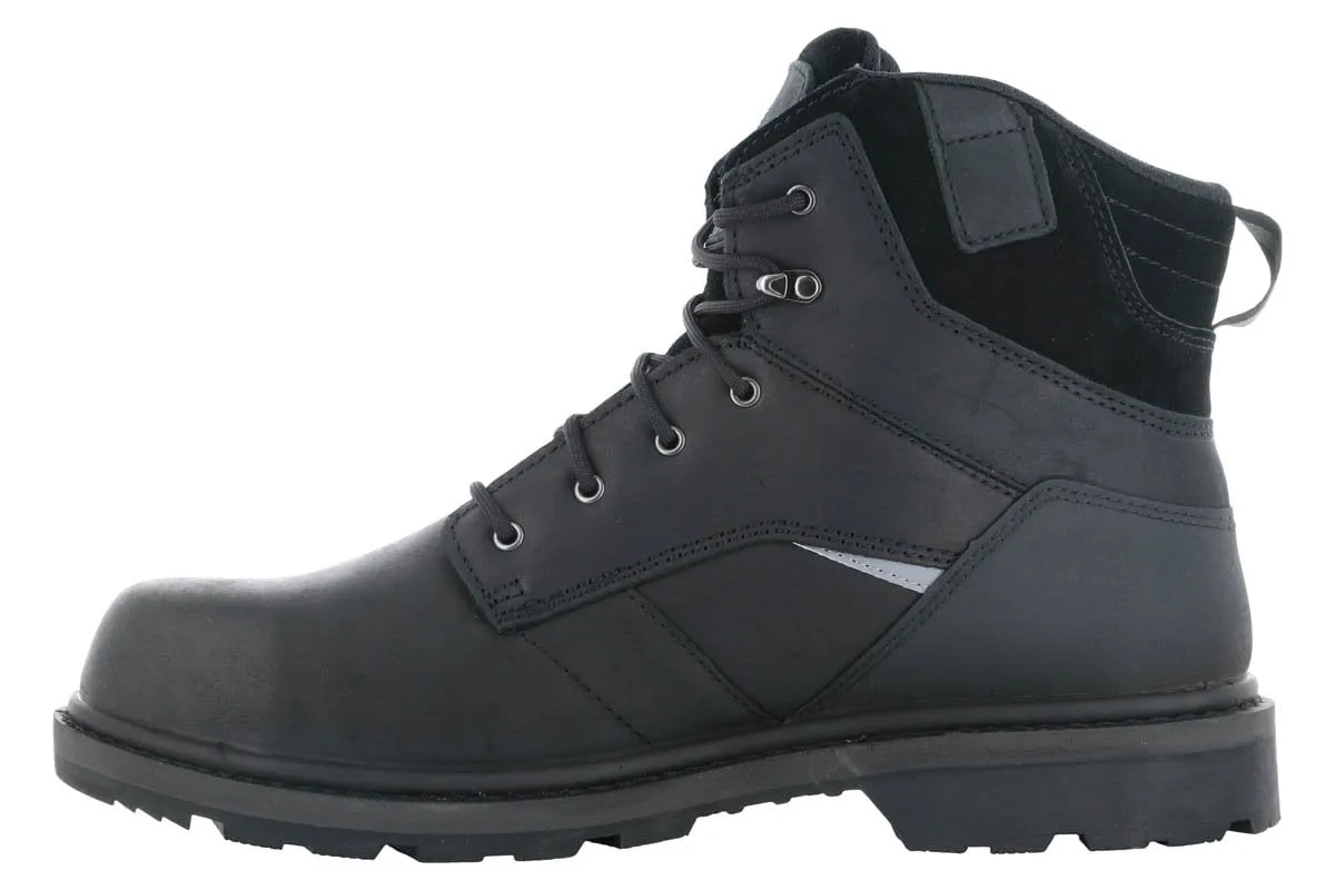 Hoss Carson 6" Composite Toe Boot Black Work Boots With Soles