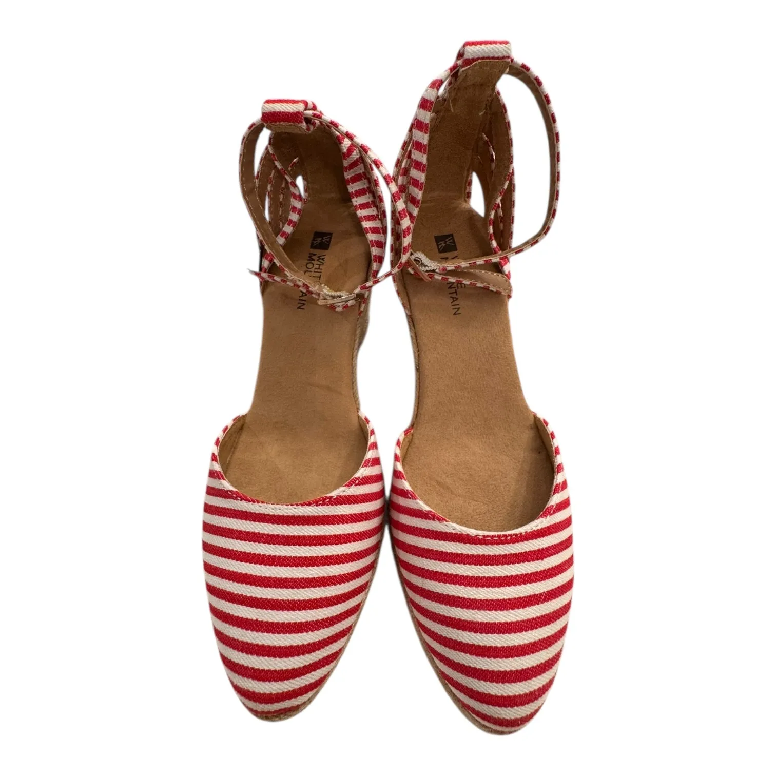 Shoes Heels Wedge By White Mountain In Red & White, Size:6 High Heels Vegan