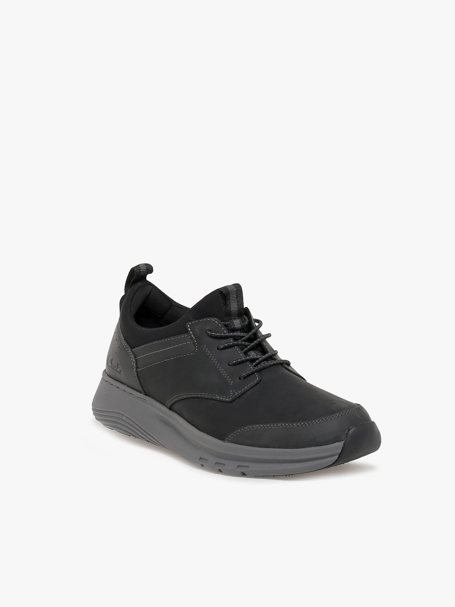 Motion Trek Ez Black Leather Upton Wingtip Oxfords