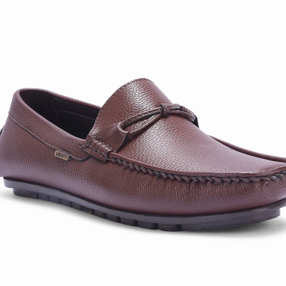 Loafers With Wide Leg Jeans Fortune Brown Formal Loafers For Men AVL-5 By Liberty