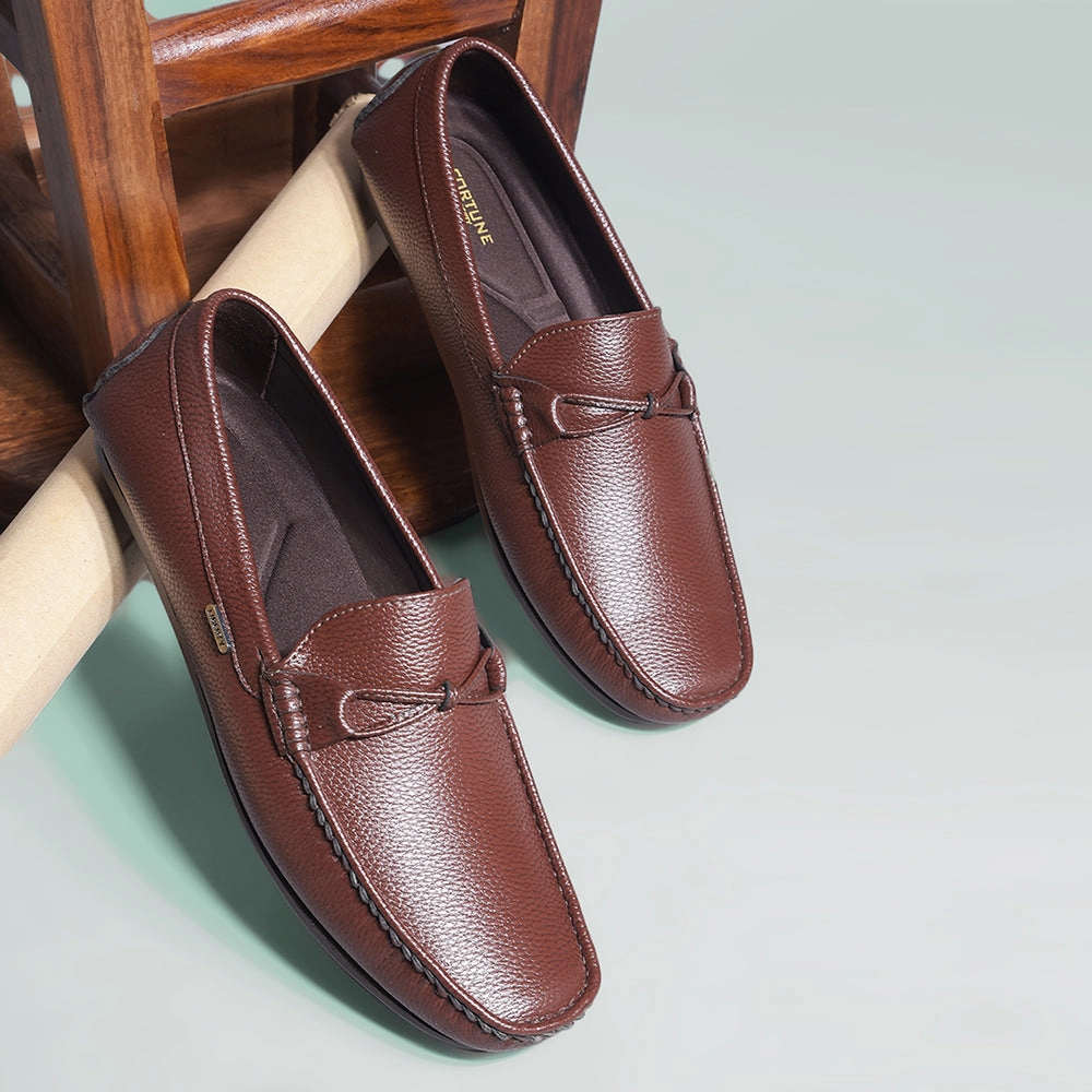 Fortune Brown Formal Loafers For Men AVL-5 By Liberty Sam Edelman Lug Sole Loafers