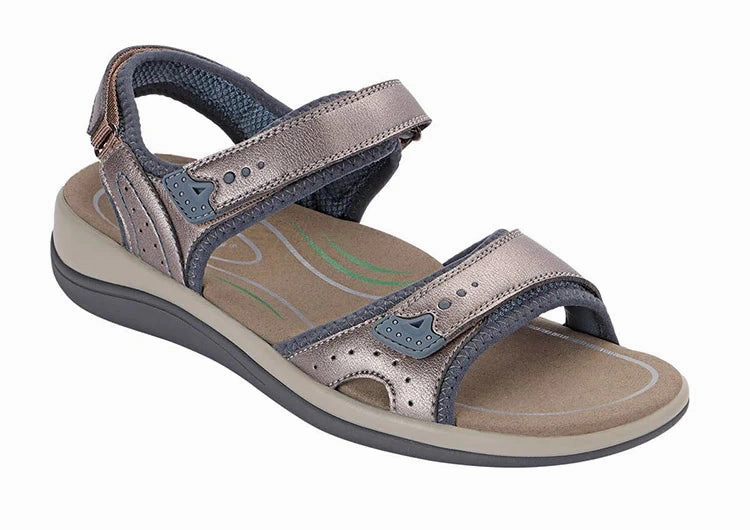 Sandals At Nordstrom Orthofeet Women Malibu Two Way Strap - Pewter